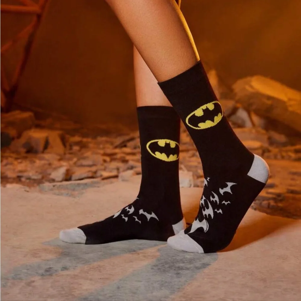 Batman Black and Gray Crew Socks NEW 🏷️